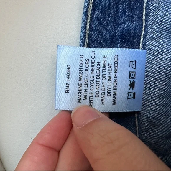 AMO Sara Trouser Dark Wash Wide Leg Striped in Delight Denim Jeans in Size 26 - Picture 14 of 16